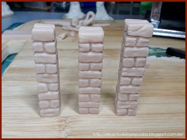 SuperSculpey-Clay-Columna-Pillar-Piedra-Muro-alto-Wall-High-Stone-Wargames-Warhammer-Escenografia-Scenery-Bolt-FOW-09
